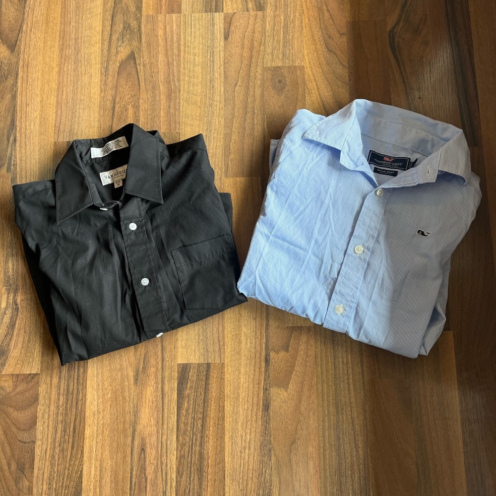 2 Boys Dress Shirts
